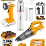 مجموعة مكنسة 11.1 فولت احترافي مع كشاف (3 قطعة)