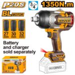 فرد شد بطارية 20 فولت 1350 نيوتن براشلس بدون بطارية وشاحن احترافي