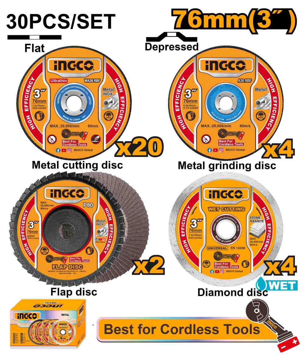 image34.jpeg مجموعة ديسكات قص وجلخ 76 مم احترافي (30 قطعة) - Image 1