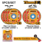 مجموعة ديسكات قص وجلخ حديد 5 قطع 5 قطعة احترافي