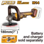 بوليش بطارية 20 فولت 180 مم براشلس بدون بطارية وشاحن احترافي