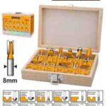 مجموعة ريش راوتر 12 قطعة 8 مم احترافي