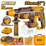 هلتي كهربائي براشلس احترافي مع 2 بطارية ليثيوم 4.0Ah وشاحن وشنطة