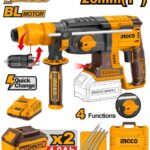 هلتي كهربائي براشلس احترافي مع 2 بطارية ليثيوم 4.0Ah وشاحن وشنطة