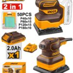 مجموعة حفافة 20 فولت احترافي مع بطارية ليثيوم 2.0Ah وشاحن (2 قطعة)