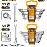 مجموعة مفاتيح راتشيت 16 قطعة احترافي