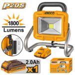 مصباح بطارية 20 فولت احترافي مع شاحن