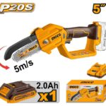 منشار تشحيل بطارية 20 فولت 5" احترافي مع بطارية ليثيوم 2.0Ah وشاحن